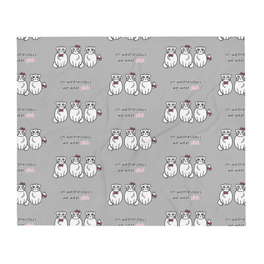 Pink Wednesdays Manul - Throw Blanket product image (2)