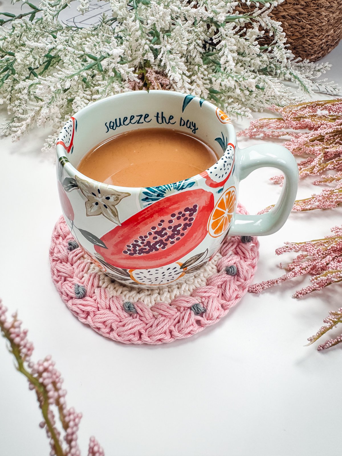 Macchiato Wreath Ornament and Coaster Crochet Pattern product image (6)