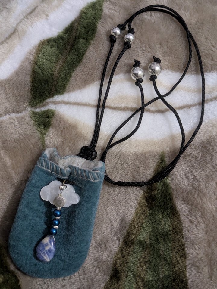 Dark n Stormy Adjustable Pouch Necklace product image (2)