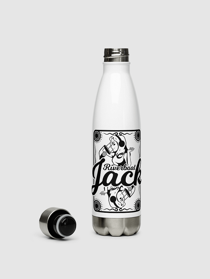 Riverboat Jack Stainless Steel Water Bottle B/W product image (1)