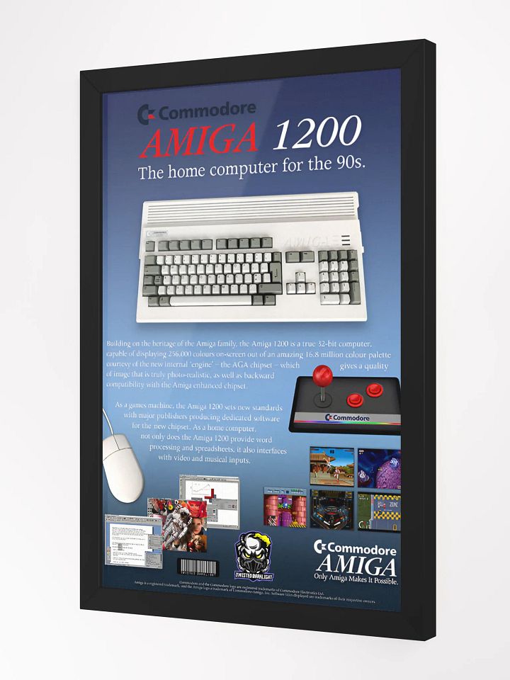 Retro Poster: Amiga 1200 Advertisement Poster from 1992. - Size 12" x 18" product image (2)