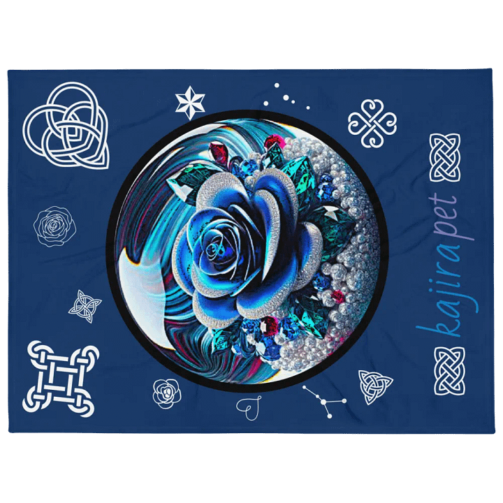 Blue Rose Marble Blanket product image (1)