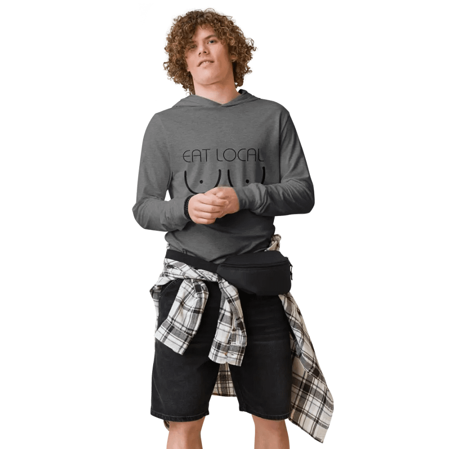 Funny Eat Local Breastfeeding Hoodie, Breastfed Baby Hoodie product image (19)