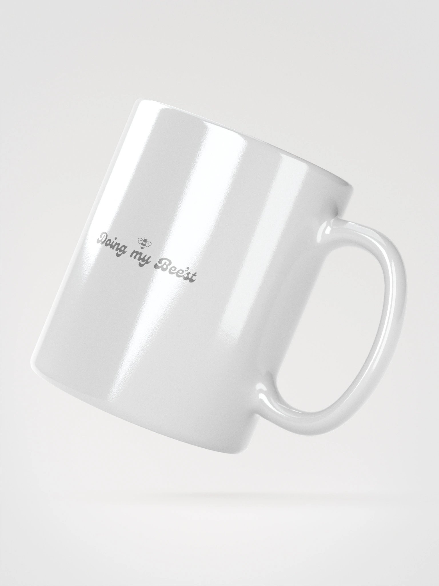 Doing my Beest - White Mug | grey print product image (2)