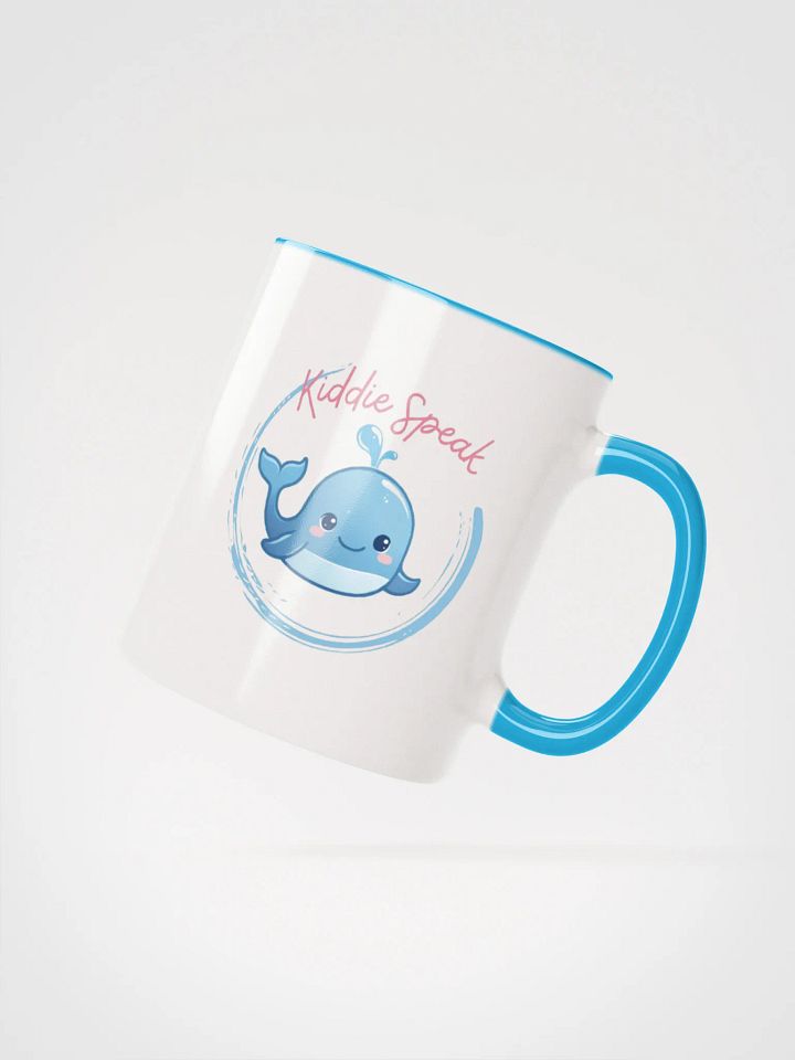 Cute Blue Whale of Words Ceramic Mug product image (6)