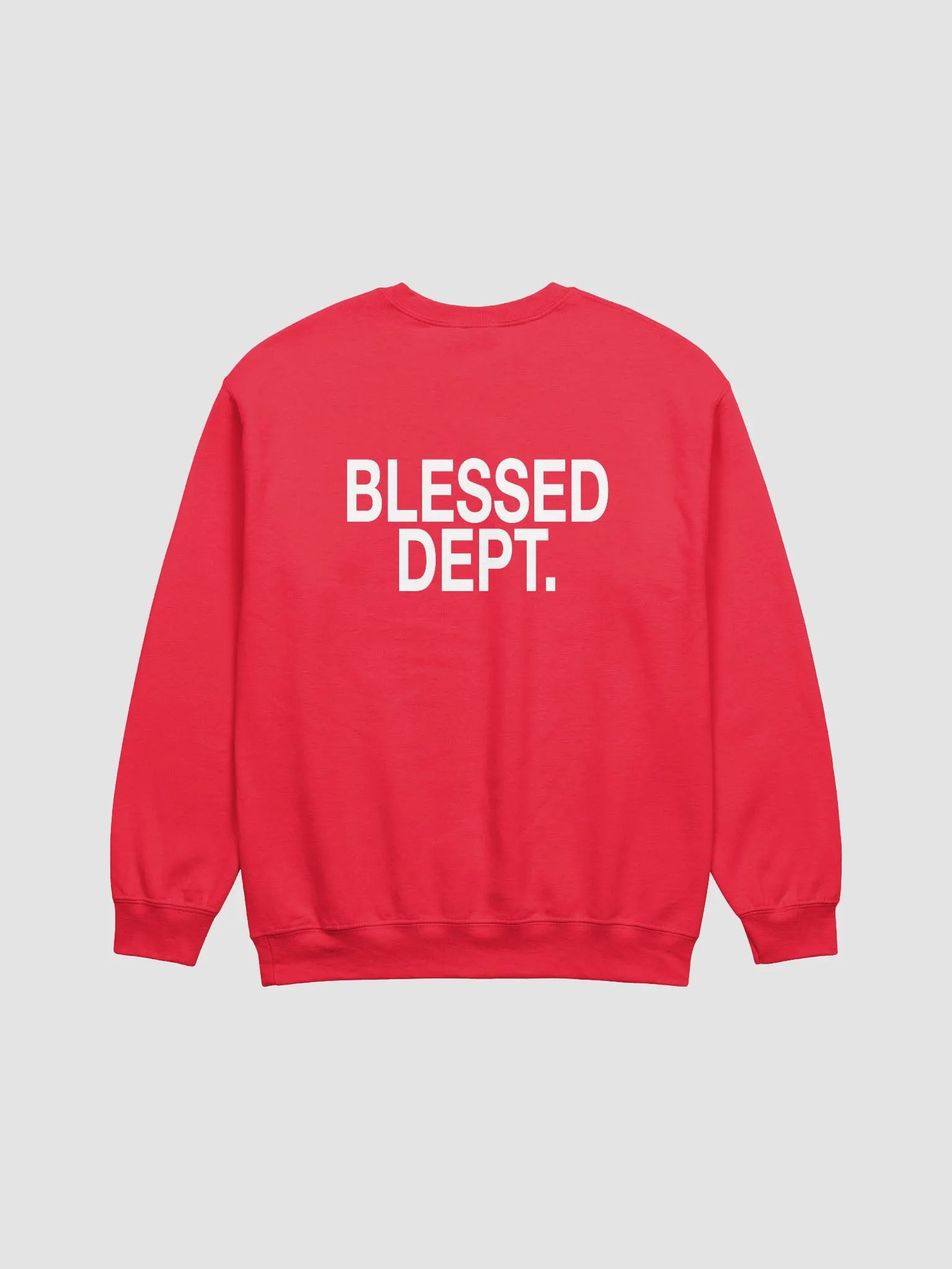 Blessed Dept. White Font Sweatshirt product image (38)