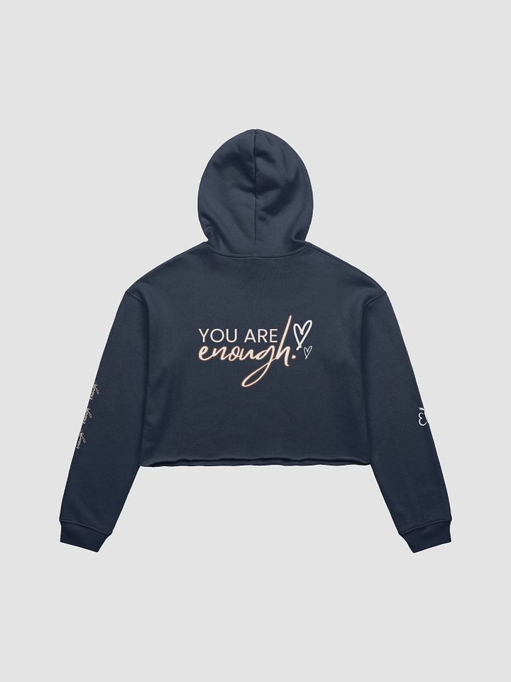 You Are Enough: Womens Fleece Crop Hoodie (Dark Colors) product image (18)