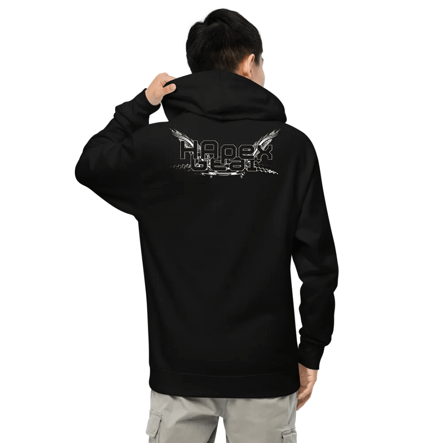 Midweight Hoodie - Embroidered - Black HApex Gear White Logo product image (3)
