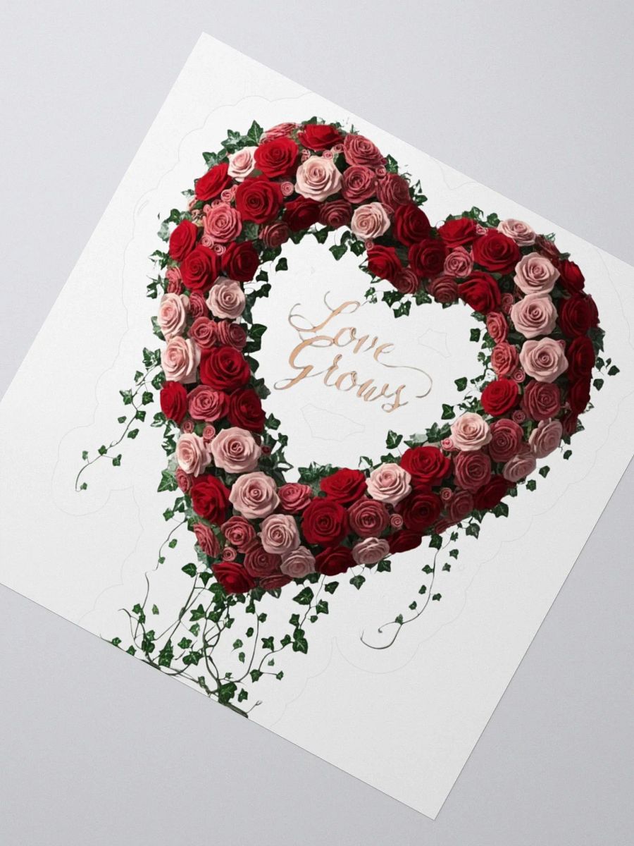 Love Grows Rose Heart Stickers product image (8)