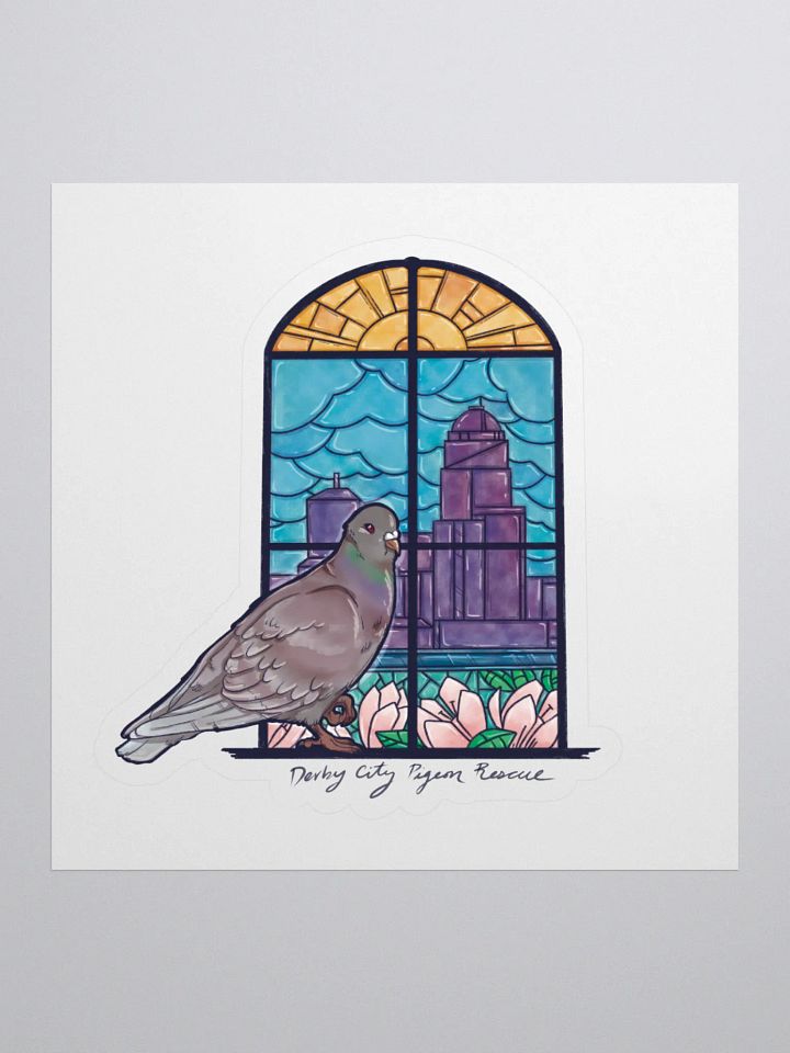 Pigeon Stained Glass Kiss Cut Stickers product image (1)