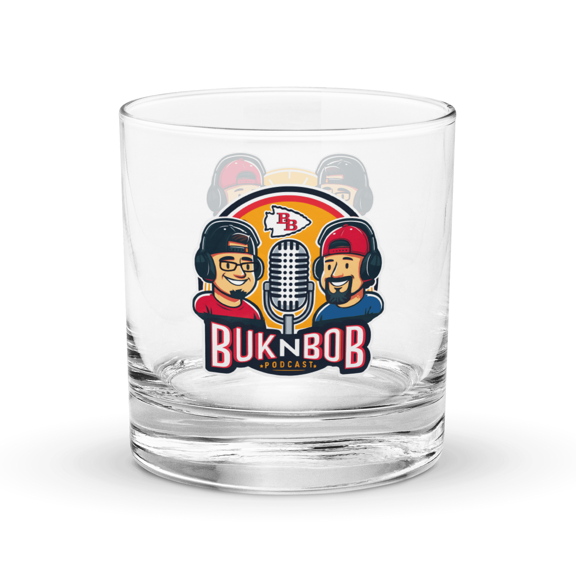 Buk N Bob Podcast Rocks Glass product image (2)
