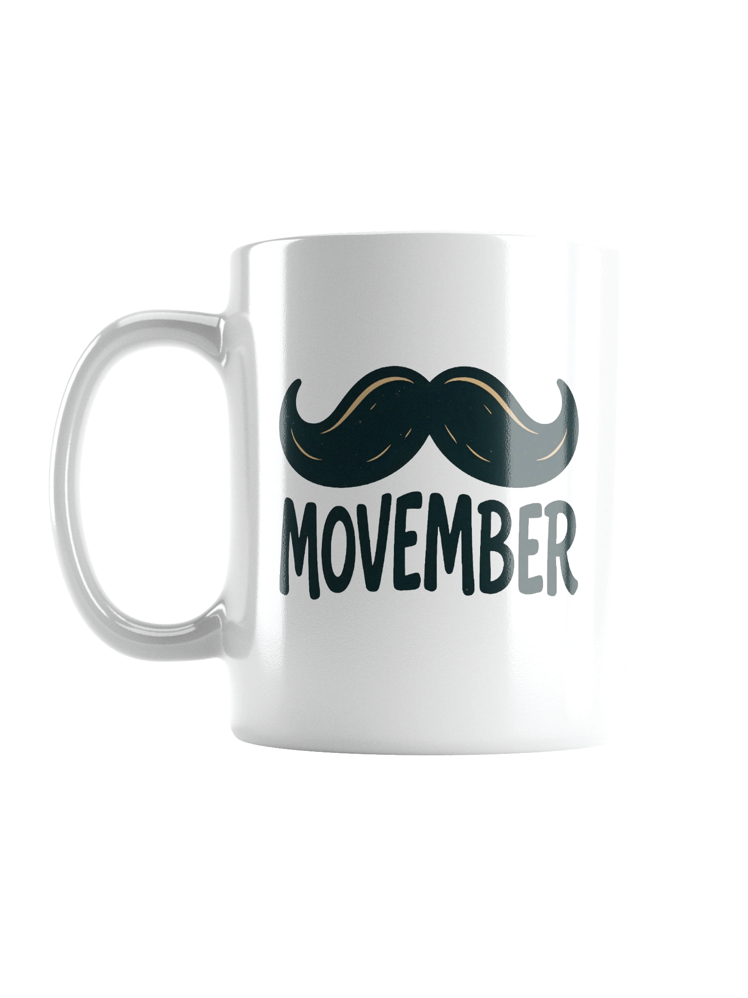 Classic Movember Moustache Mug - Men's Health Awareness Coffee Cup product image (2)