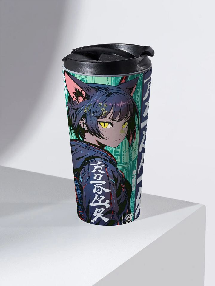 Cyber Cat Double Vision Stainless Steel Travel Mug product image (1)