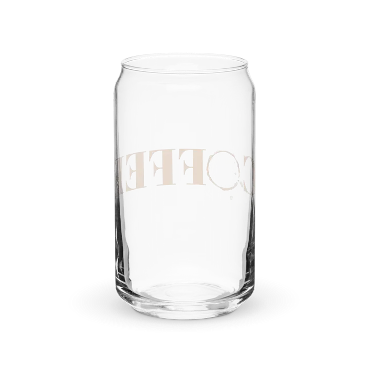 Coffee Print Glass Can Cup With Or Without Lid product image (6)
