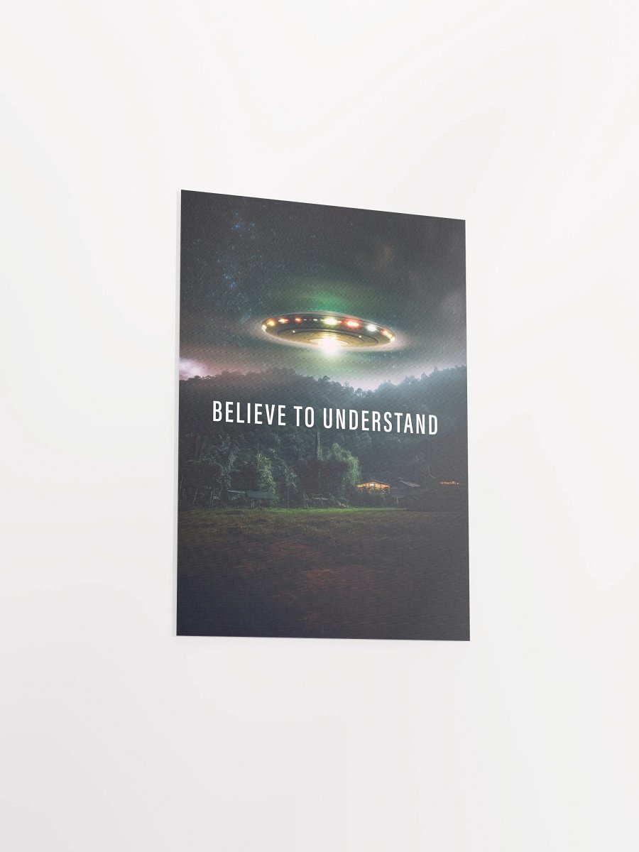 Believe to Understand/The X-Files poster, S07E11 tagline, 2000 — sci-fi poster, movie art, I want to believe poster, space print, aliens wall decor product image (8)