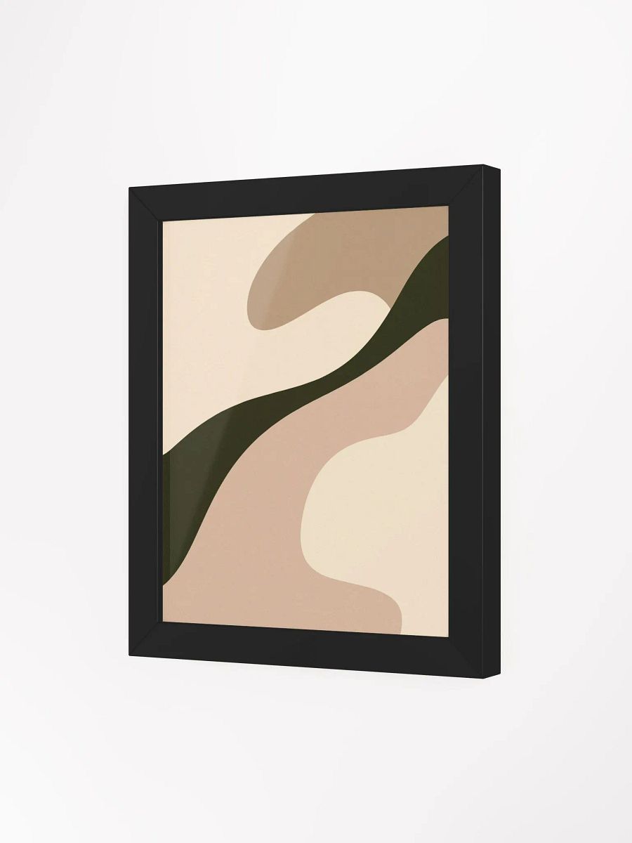 Modern Abstract Framed Wall Art Reversed - Earthy Tones Minimalist Canvas Design product image (73)