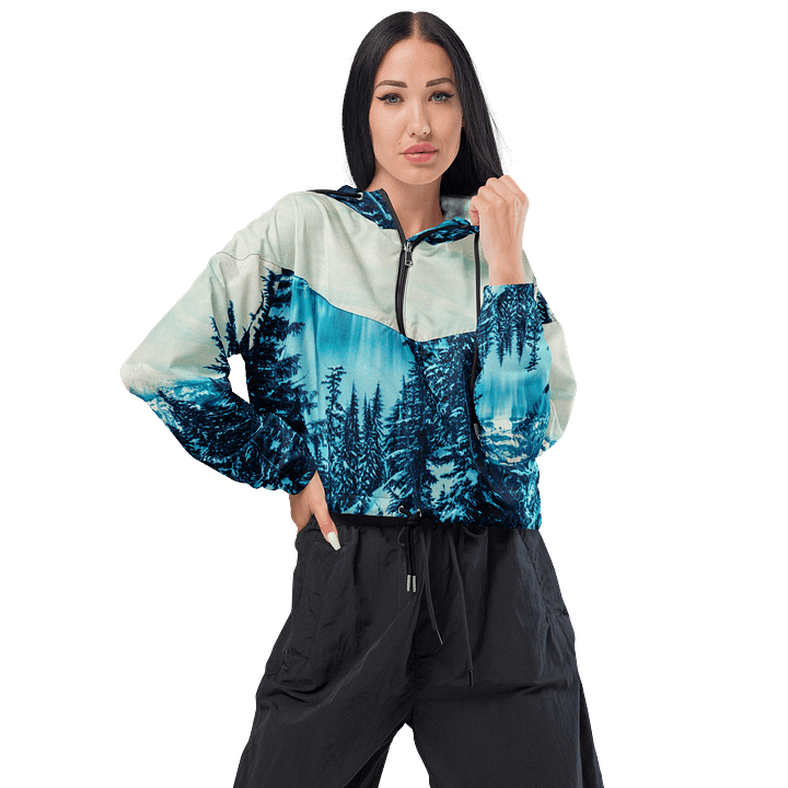 Crater Lake Lomopurple Crop Top Windbreaker product image (1)