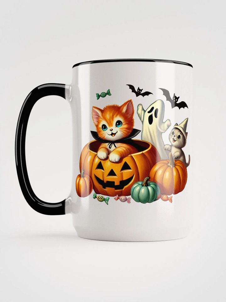 Kittens and Ghost Halloween Mug - 15 oz Coffee Cup product image (2)