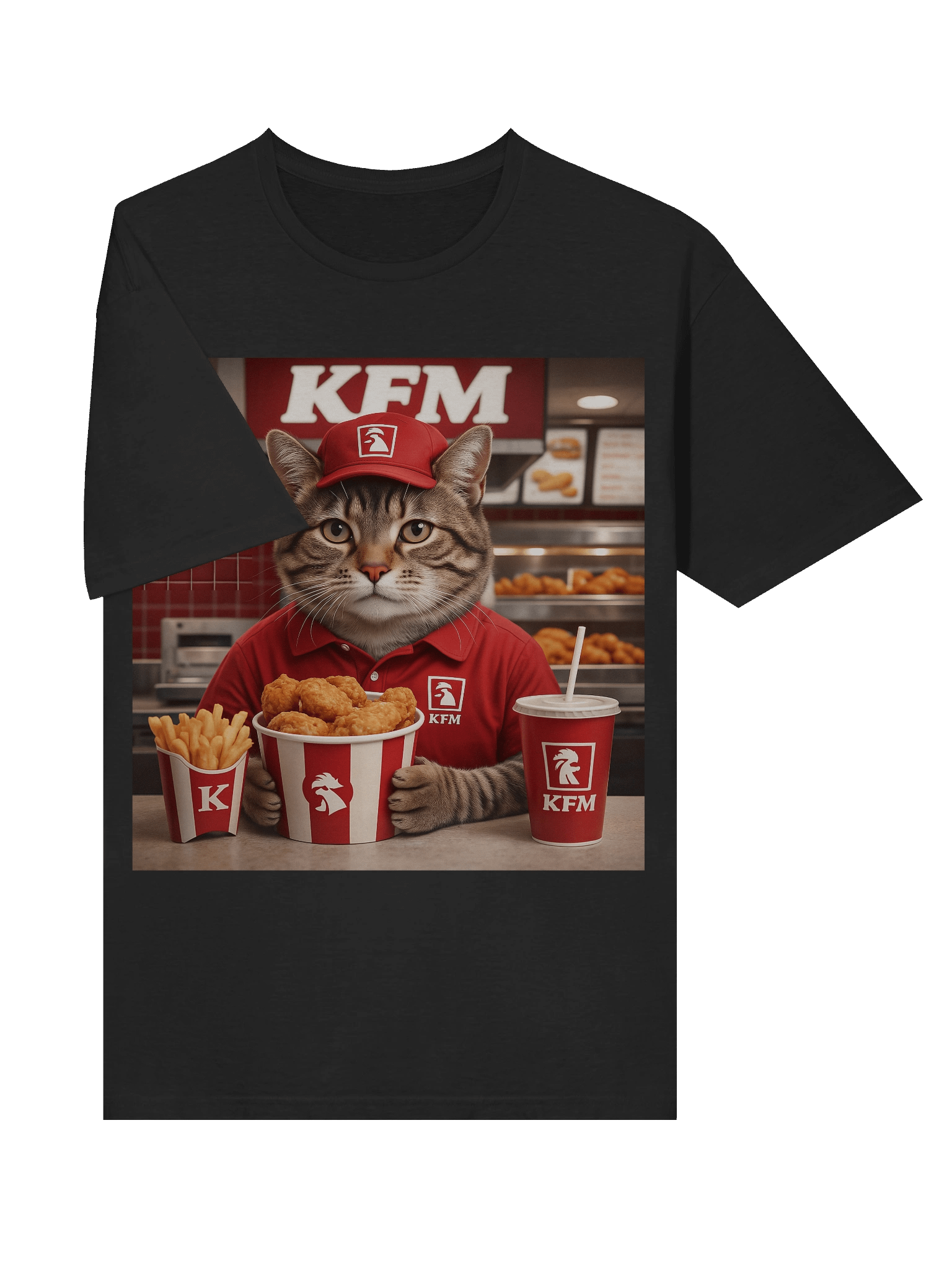 KFM Cat Fast-Food T-Shirt product image (38)