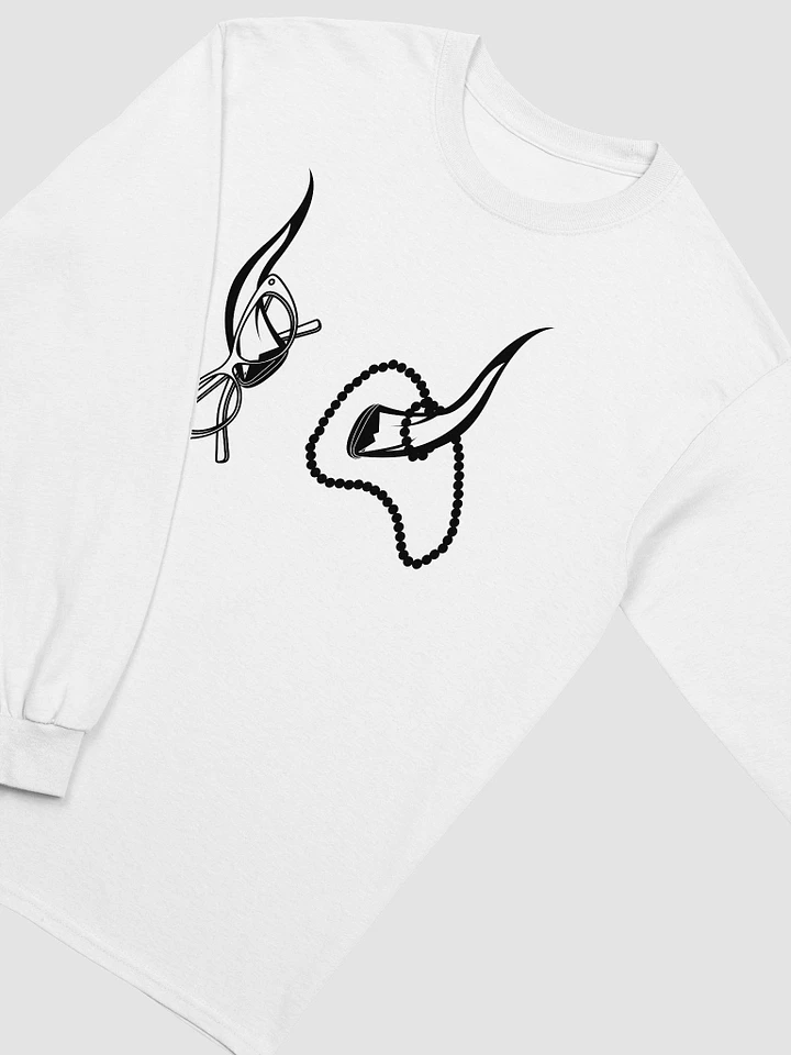 Horns, Glasses & Pearls Long Sleeve T-Shirt product image (1)