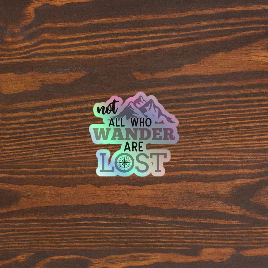 Not All Who Wander Are Lost Holographic Sticker Set product image (5)