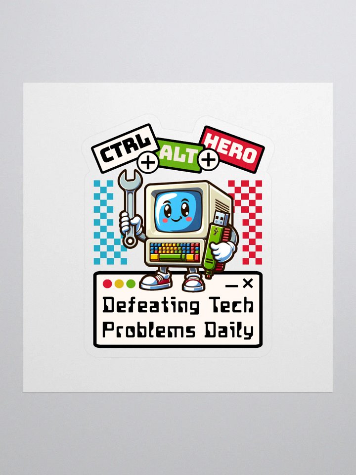 Tech-Trouble Hero Sticker Set product image (1)