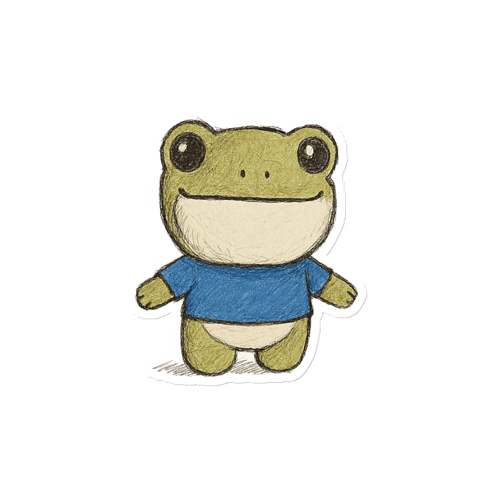 Flapjack Frog Die-Cut Magnet product image (2)