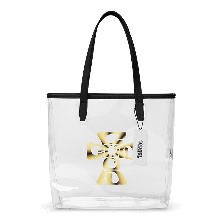 GOOD GOD | Clear Tote — Stylized Word Cross, Print product image (1)