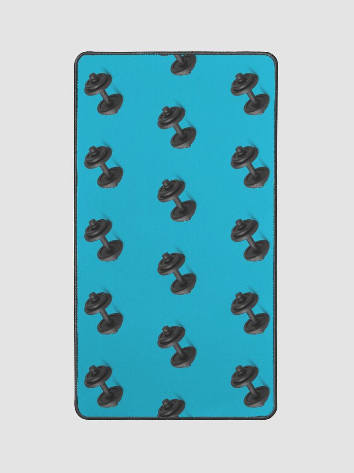 Cyan Dumbbell Desk Mat product image (2)