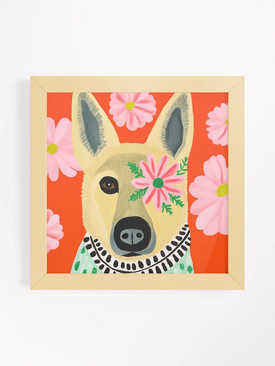Whimsical Dog Floral Fantasy Poster product image (6)