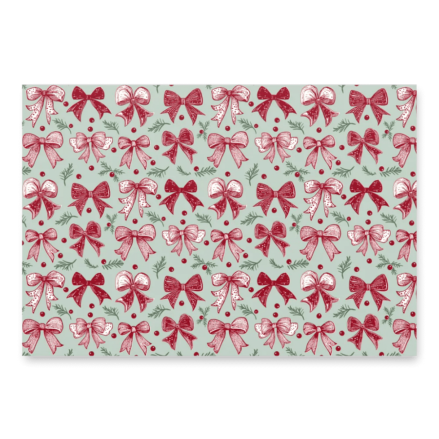 Vintage Coquette Christmas Bows Wrapping Paper product image (2)