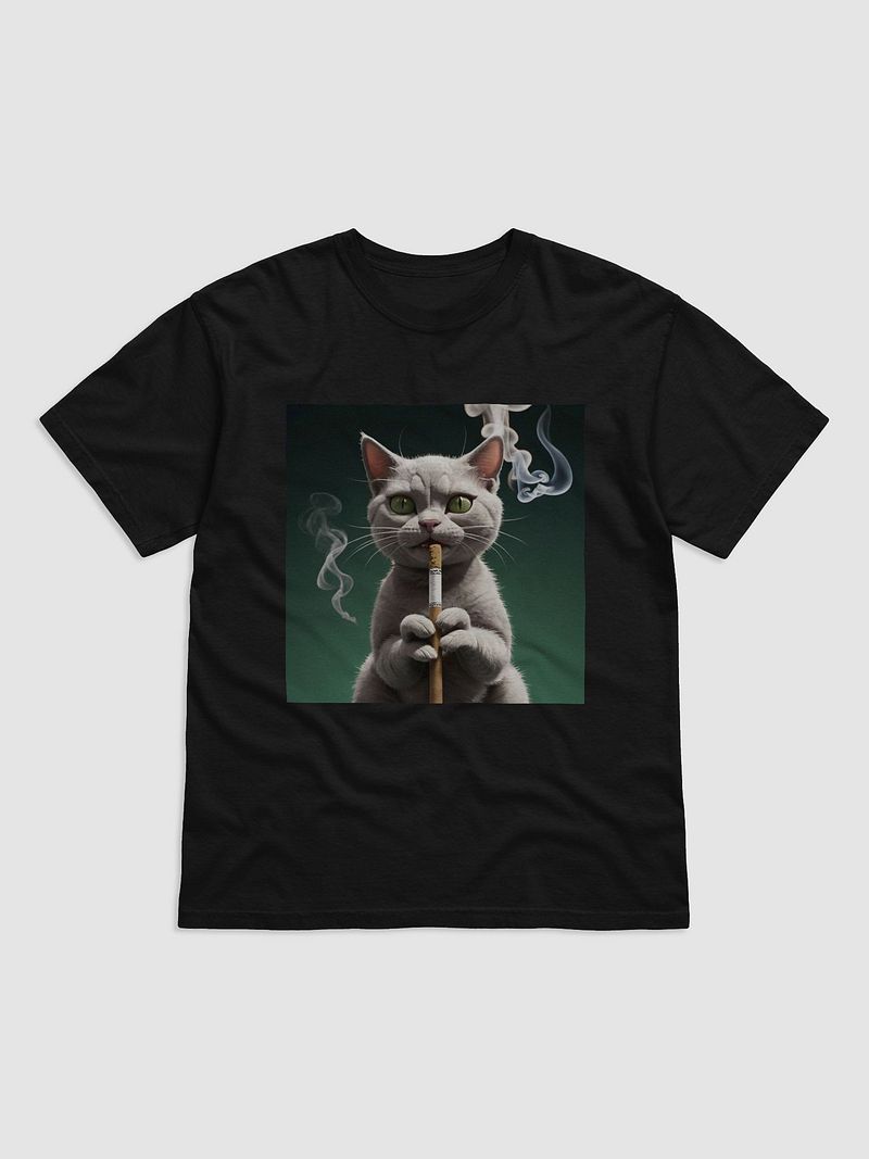 Stoic Cat Smoking Graphic Tee
