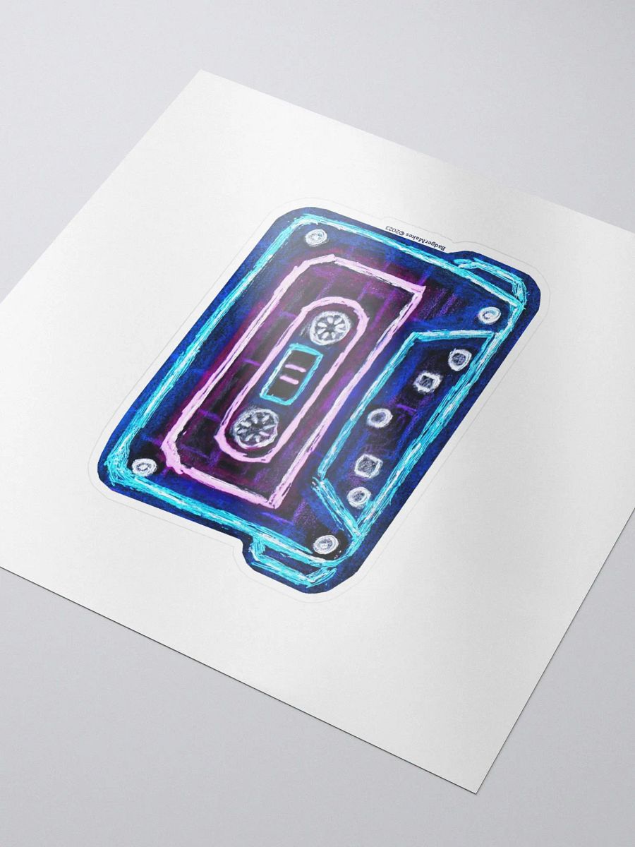 Neon Cassette Tape Sticker product image (3)