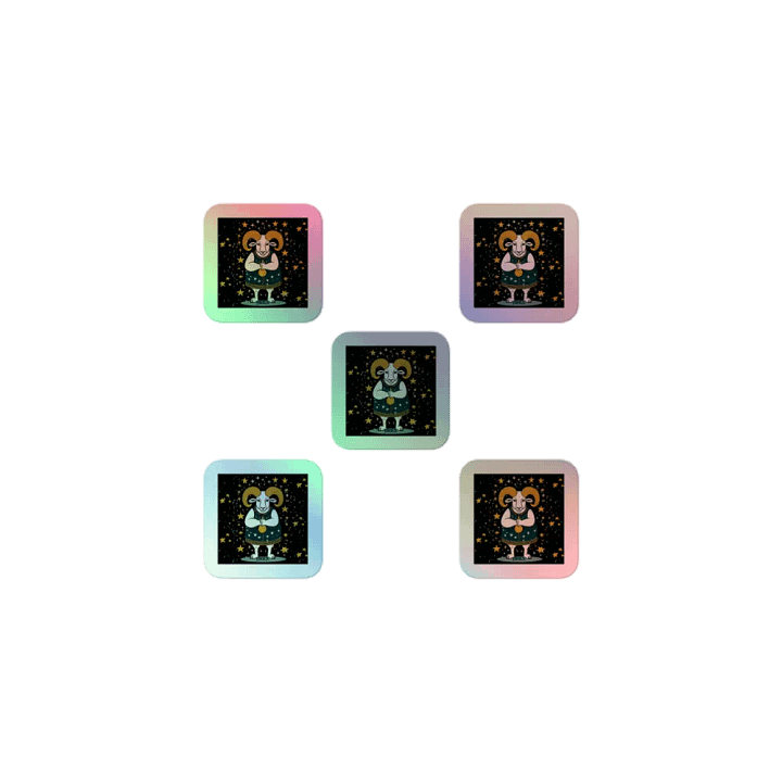 Aries 2025, Adorable Ram, Holo Sticker Pack product image (1)