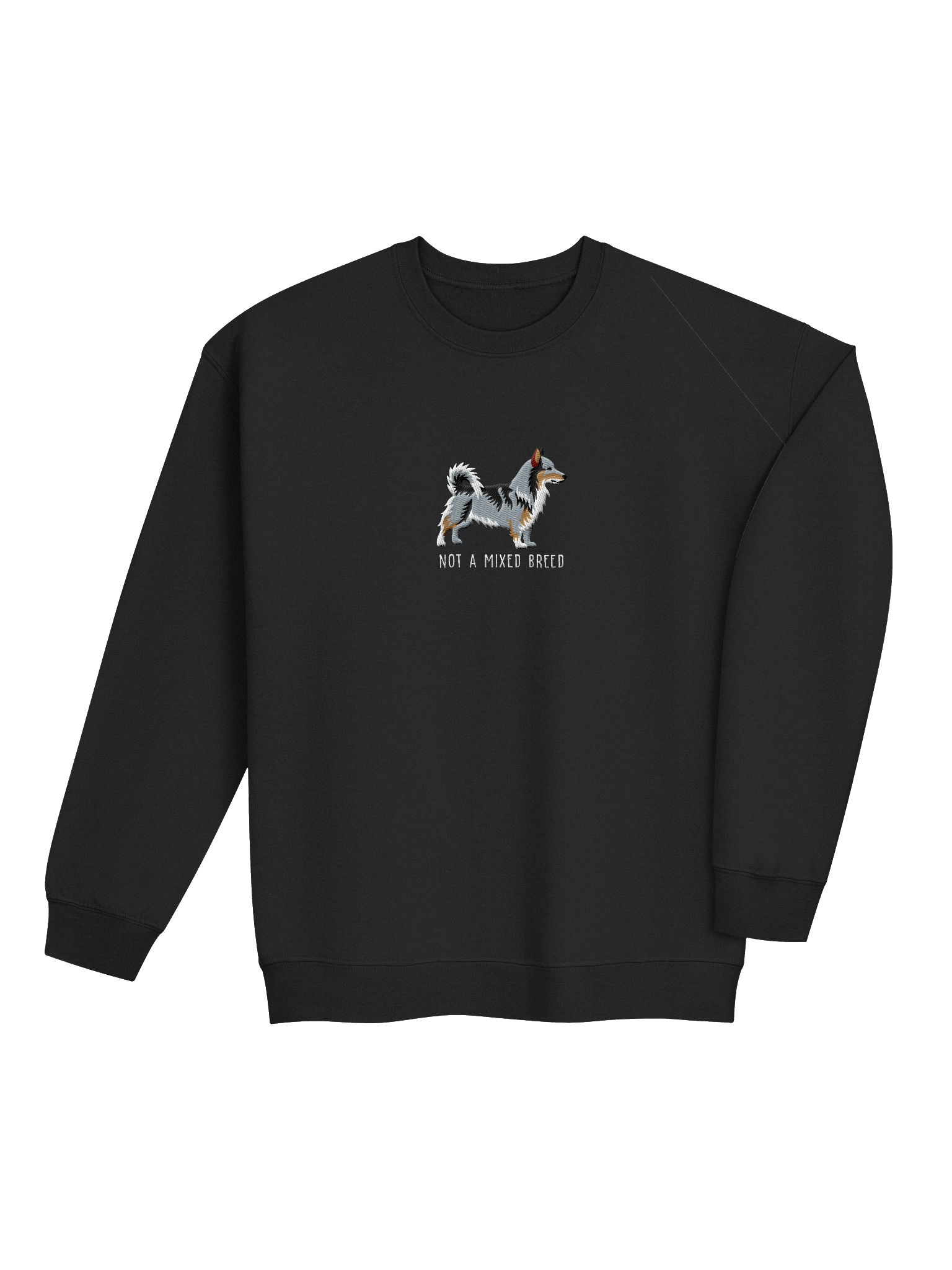 Not a Mixed Breed Sweatshirt (Embroidered) of a Swedish Vallhund(Brownish Gray) product image (23)