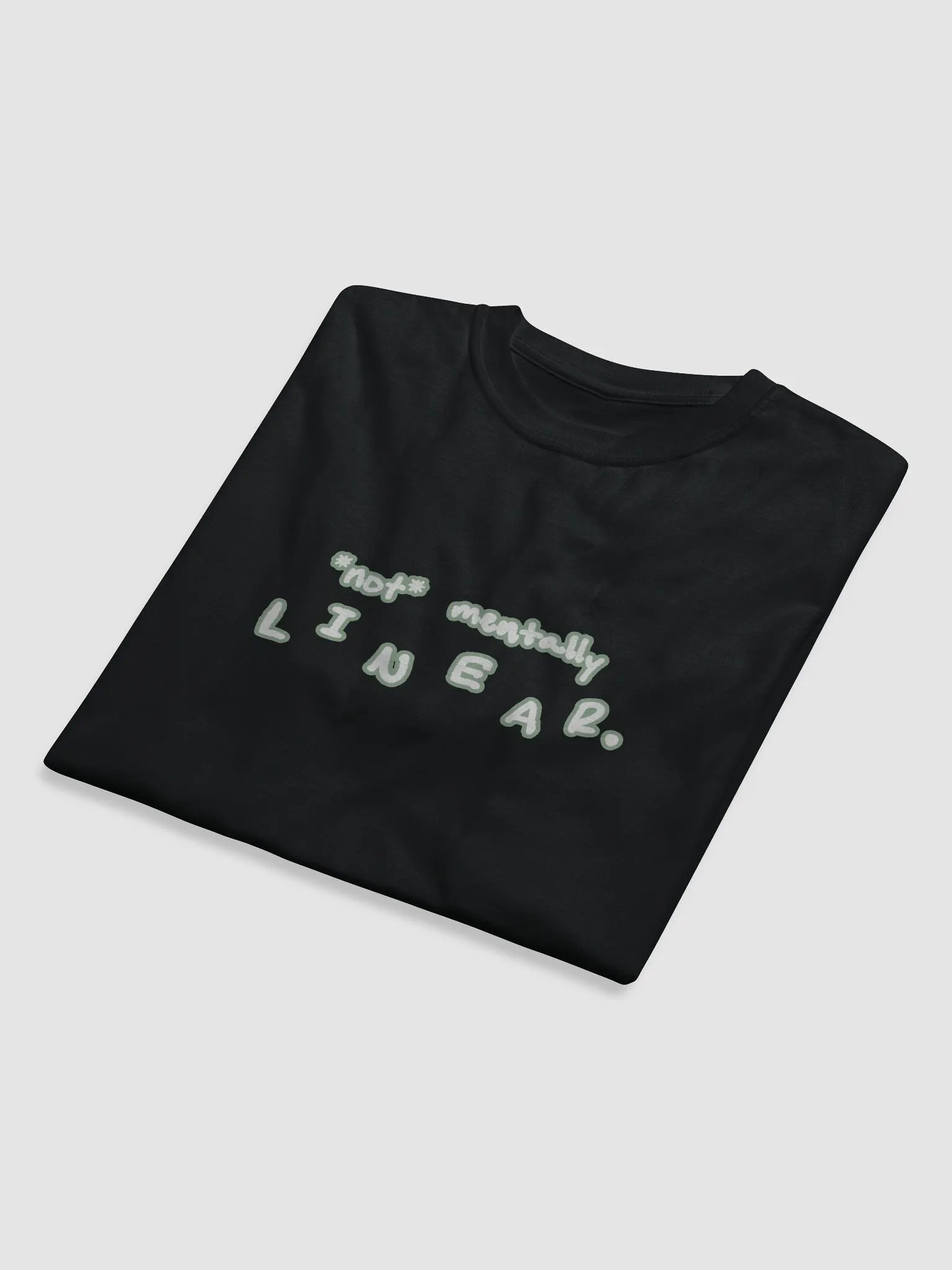 *not* mentally linear (lined design, #96B697) unisex eco tee product image (8)