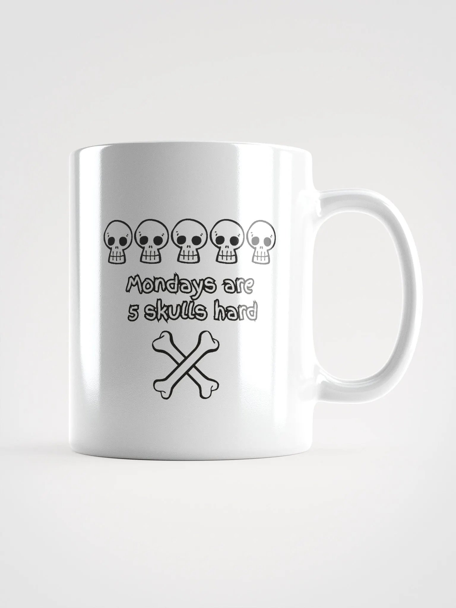 Mondays Are 5 Skulls Hard Mug product image (1)