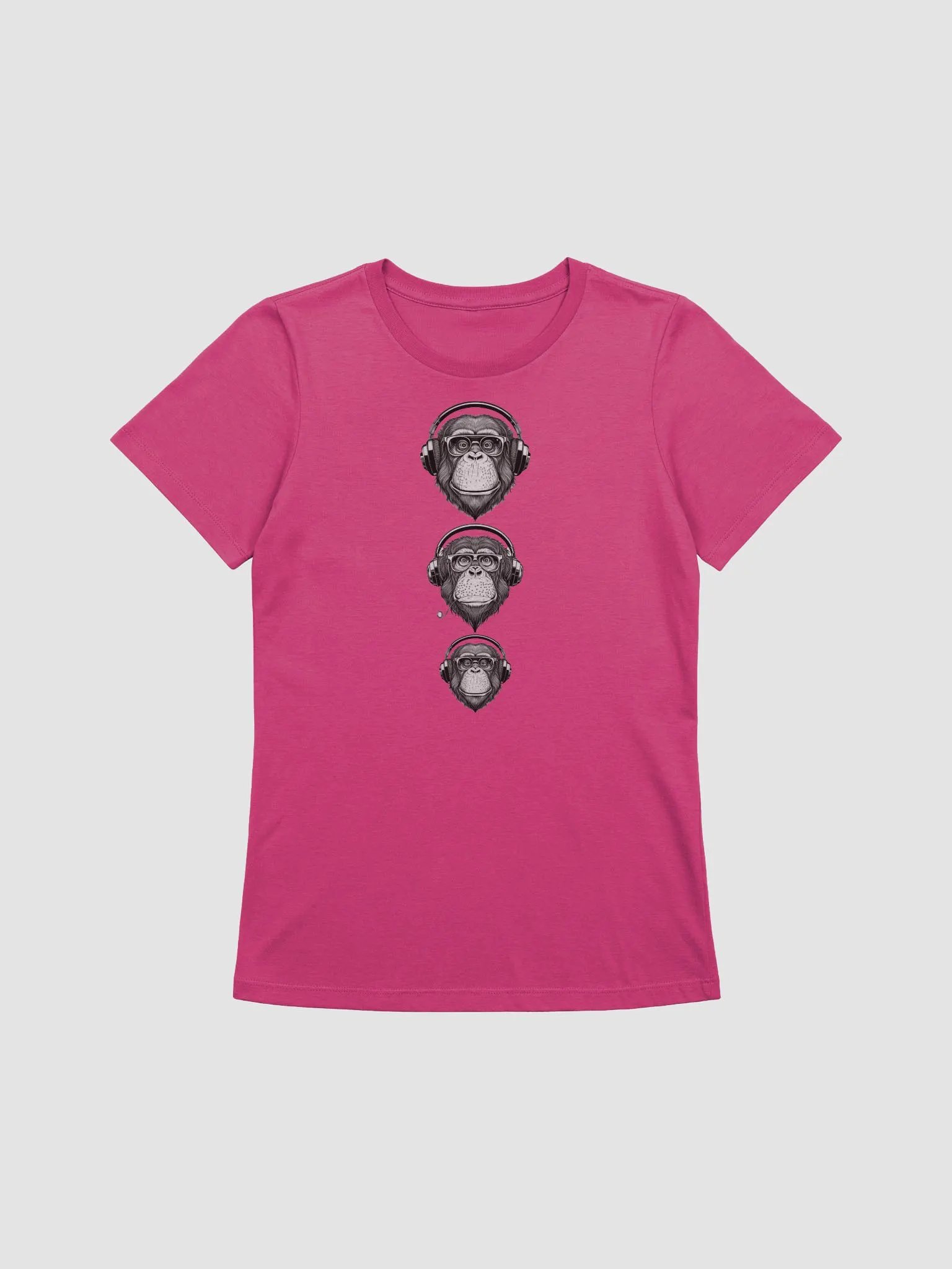 Monkey Business Womans T Shirt (Tri Chimp) product image (1)