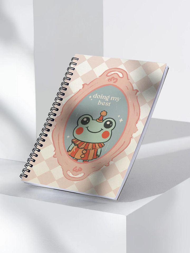 'Doing My Best' Clown Frog Notebook product image (1)