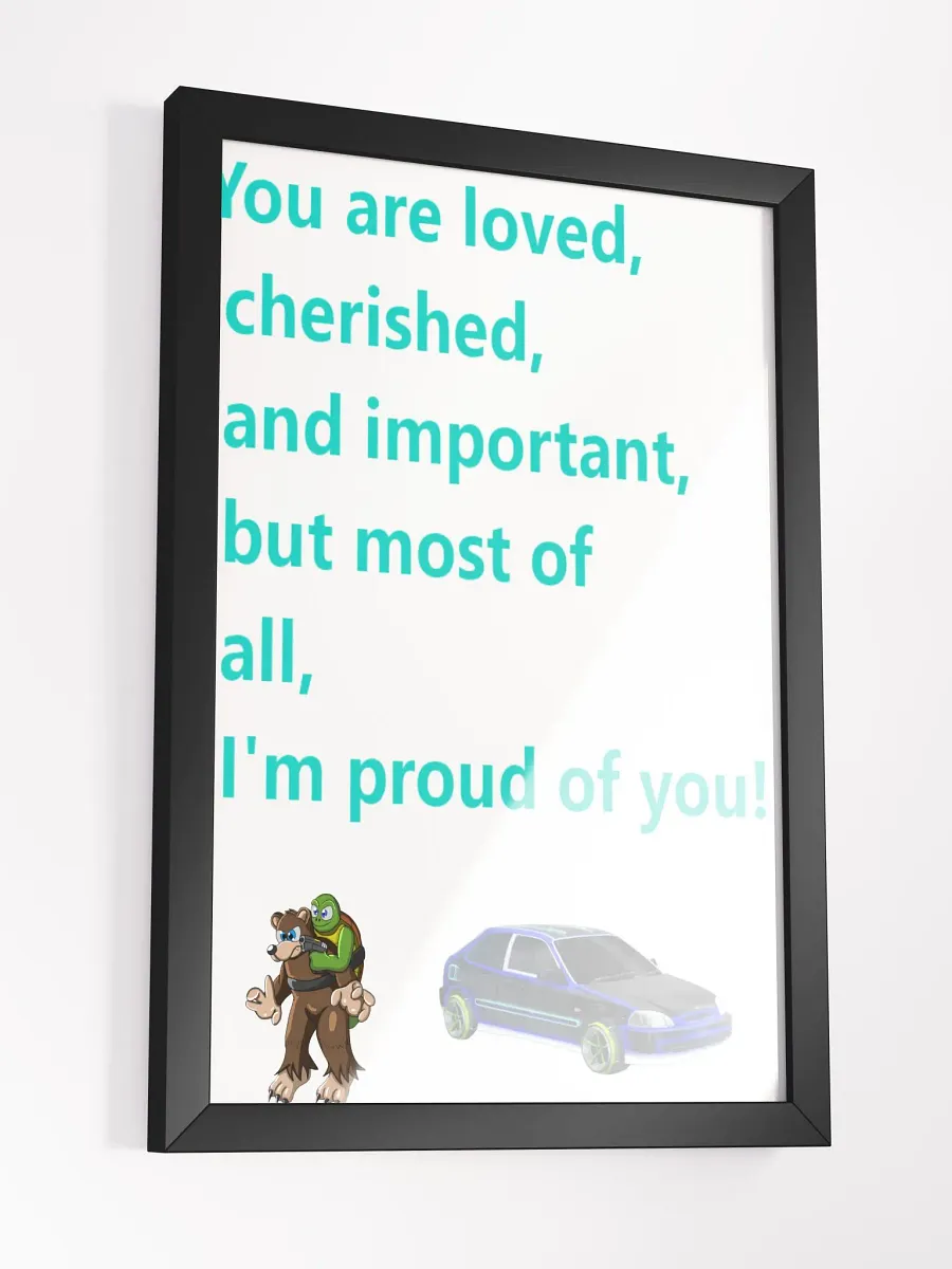 Motivationally Framed High-Quality Matte Poster product image (3)