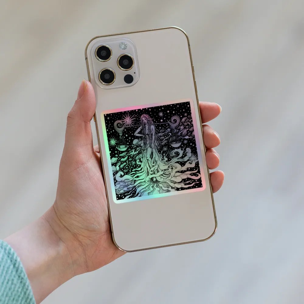 Libra Zodiac, Holographic Sticker Sheet product image (6)