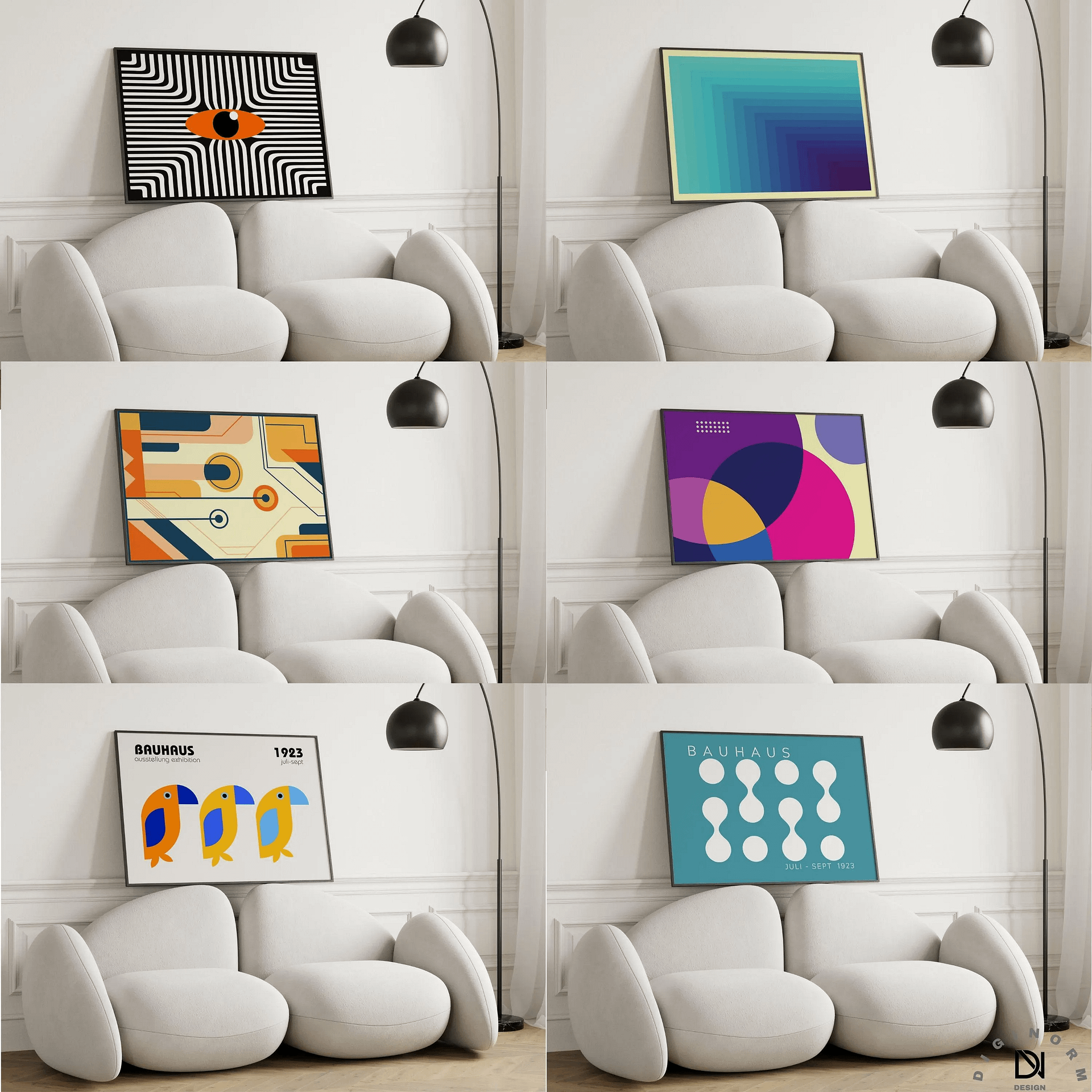 Bauhaus HORIZONTAL Art set of 500 premium printable wall art product image (3)