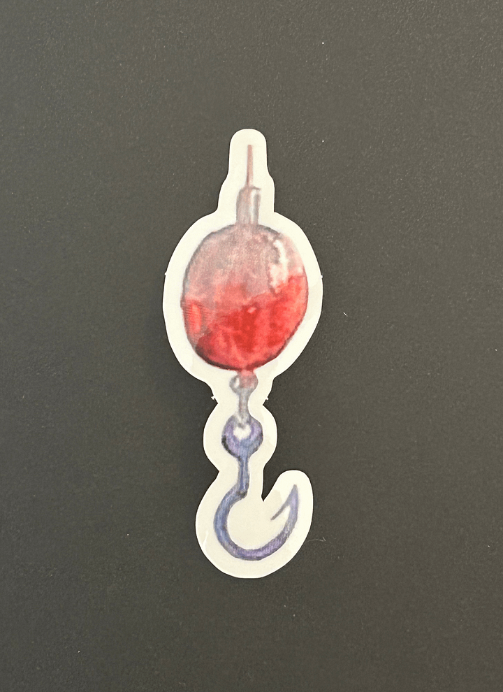 Fish Hook Vinyl Sticker product image (1)