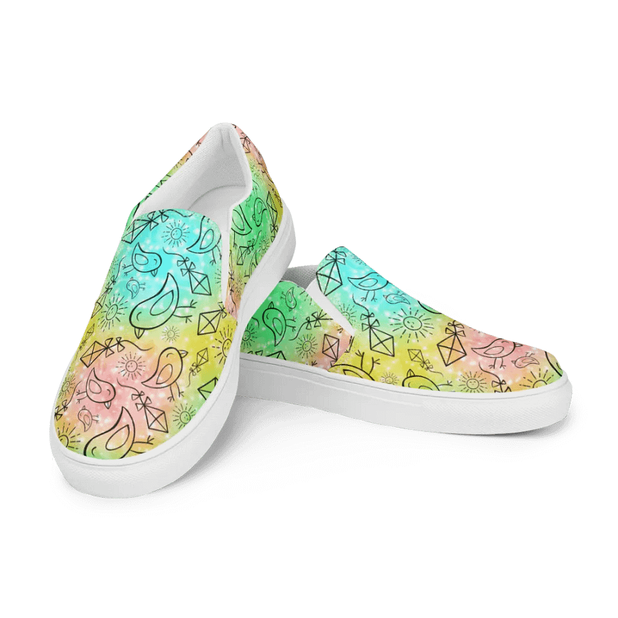 Summer Vibes - Pastel Geometry Slip-Ons 4men product image (4)