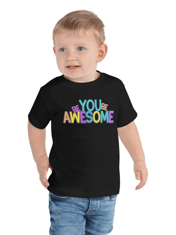 Toddler Be You Be Awesome | Black T-shirt product image (1)