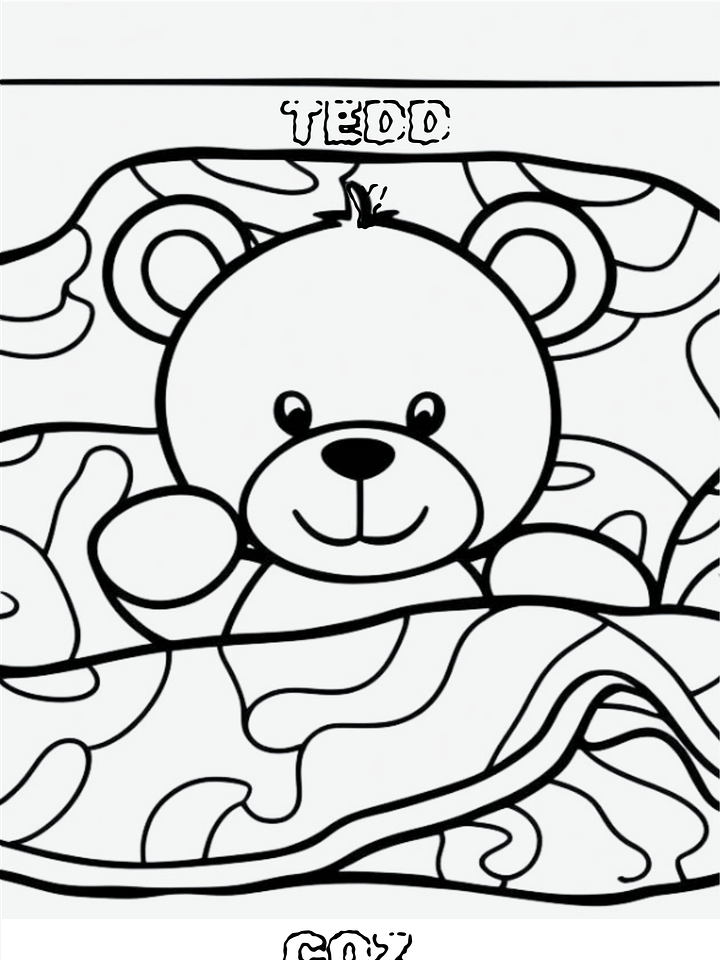 Free Printing Teddy Coloring page product image (2)