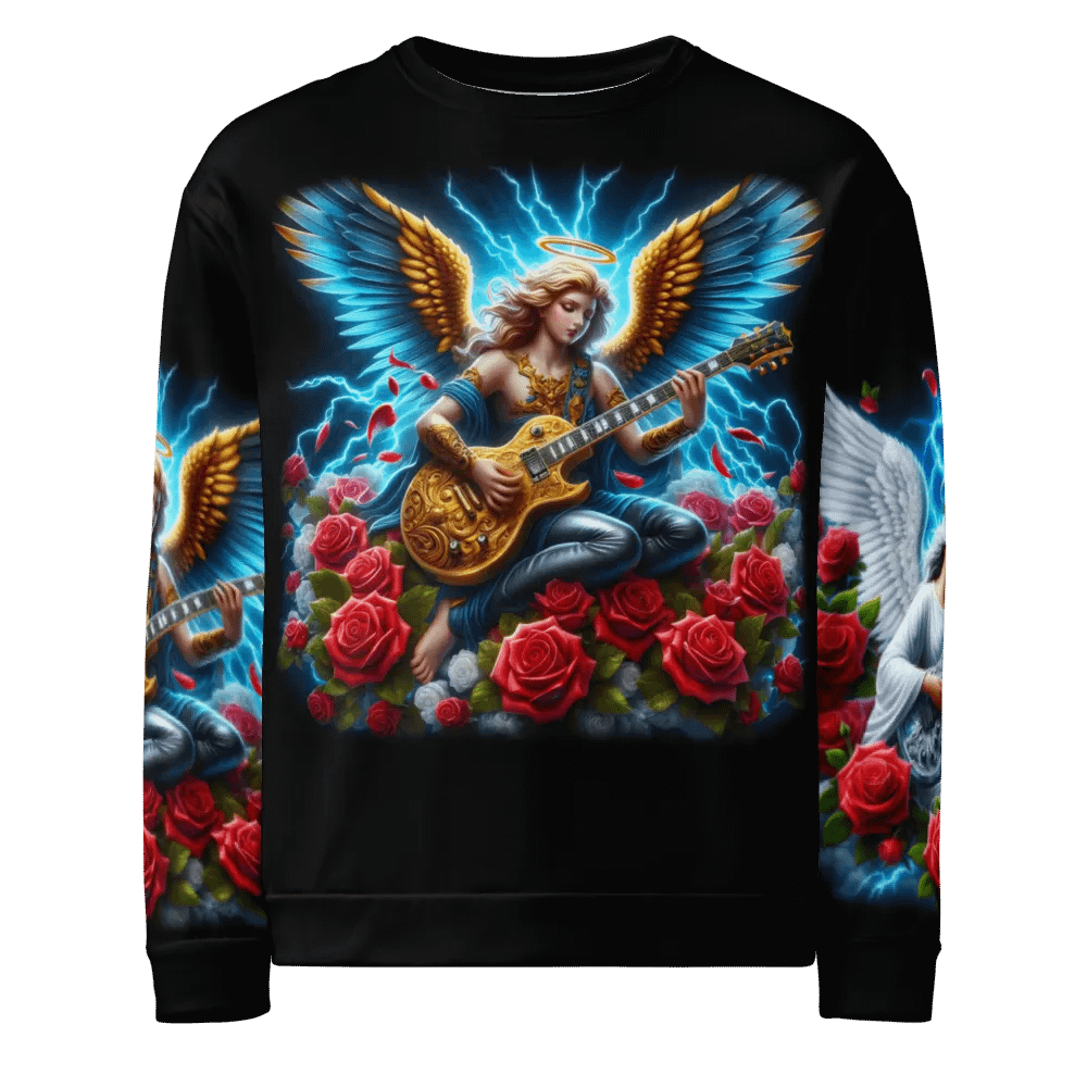 Angels making Music with a Guitar - All-Over Unisex Sweatshirt #17 product image (1)