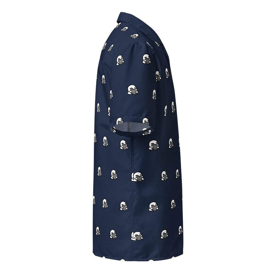 Navy Blue Heart Dot Hawaiian Shirt product image (5)