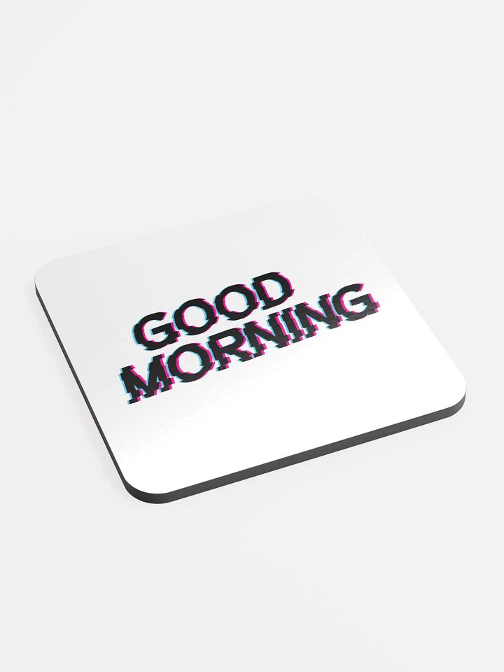 Good Morning Glossed Cork Coaster product image (2)