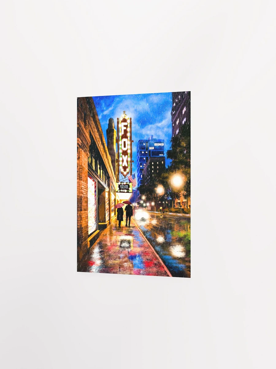Fox Theatre At Night – Rainy Atlanta Matte Poster product image (12)